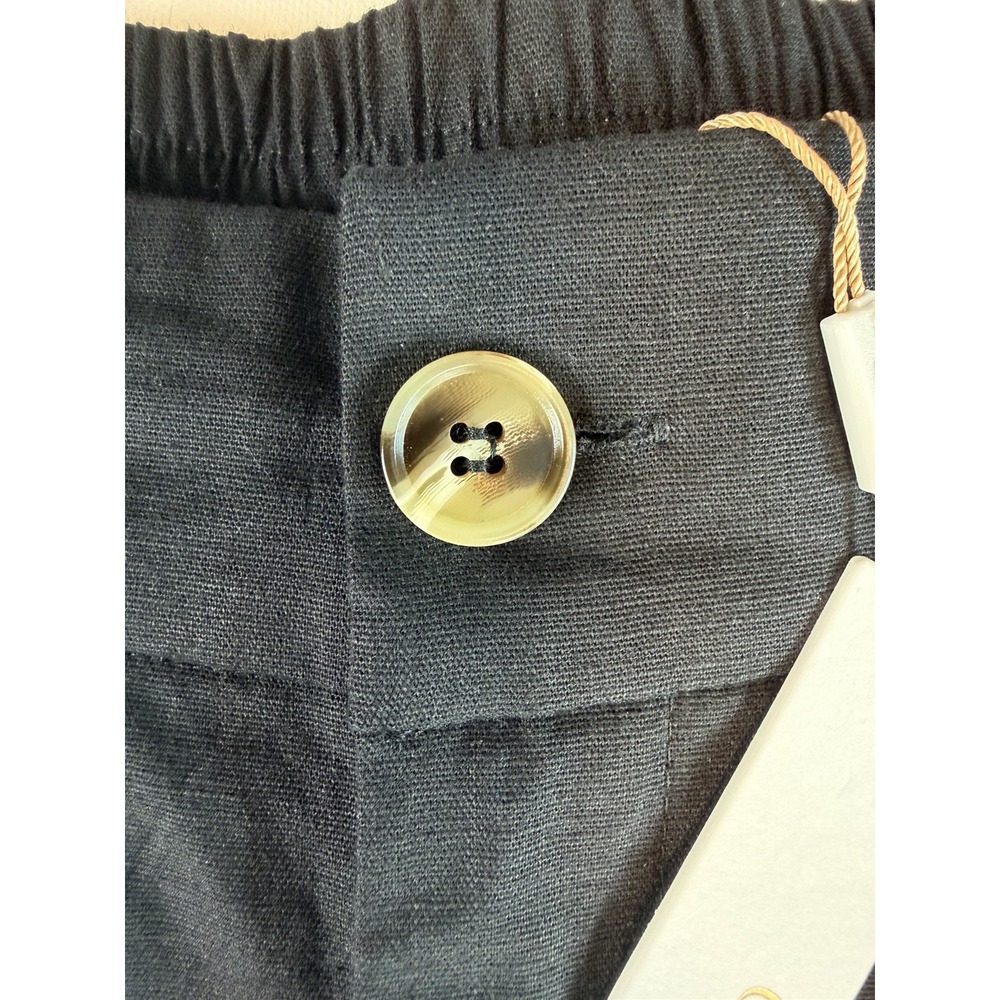 Belle Poque Women XL Black High Waist Shorts Cotton Stretch Waist Vintage Style - Picture 3 of 8